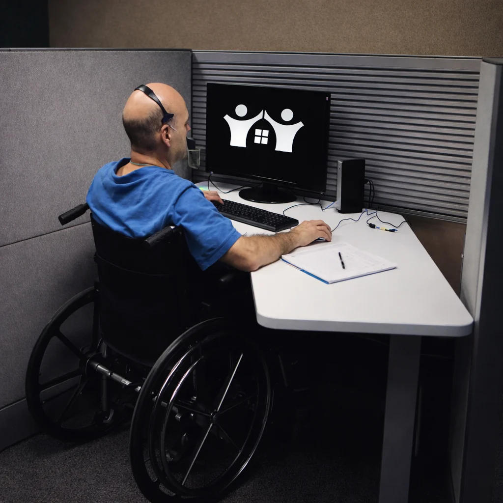 Supported Employment Service Program Cover Poster Illustration